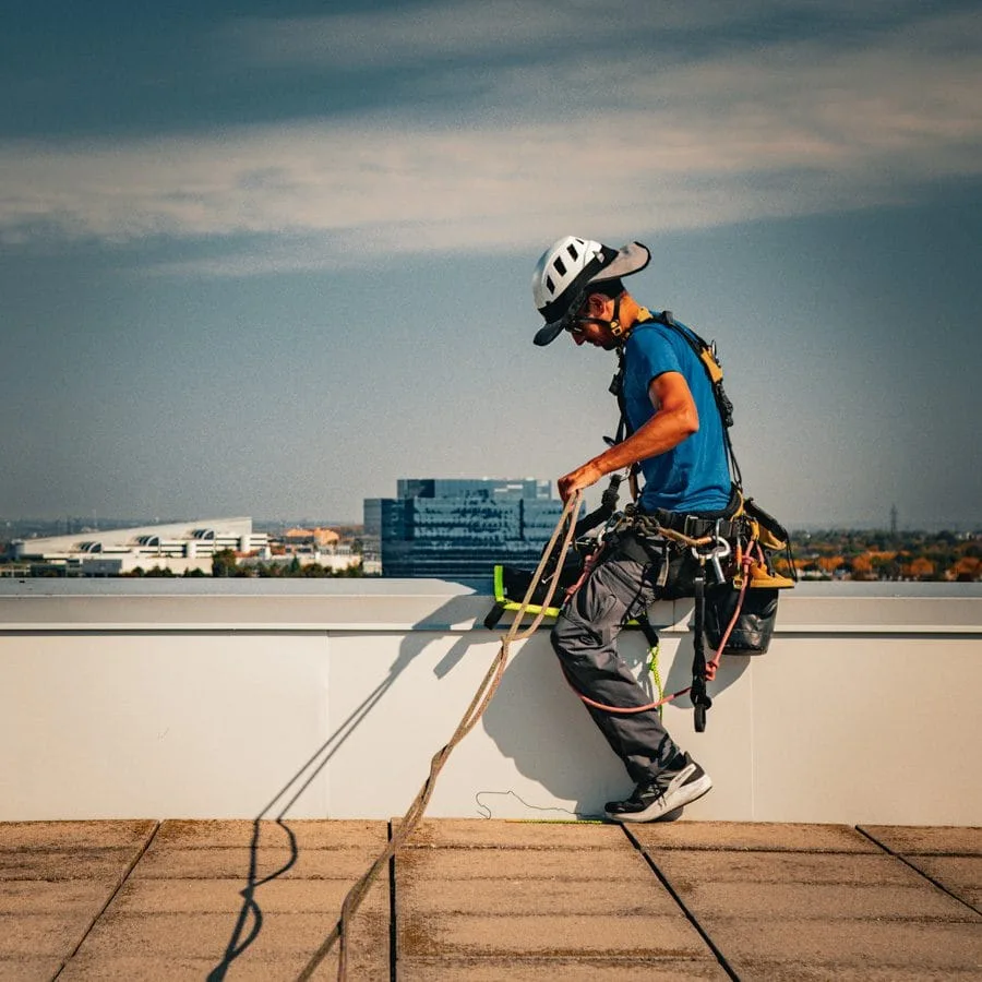 TowerCrest rope access technician and rooftop equipment