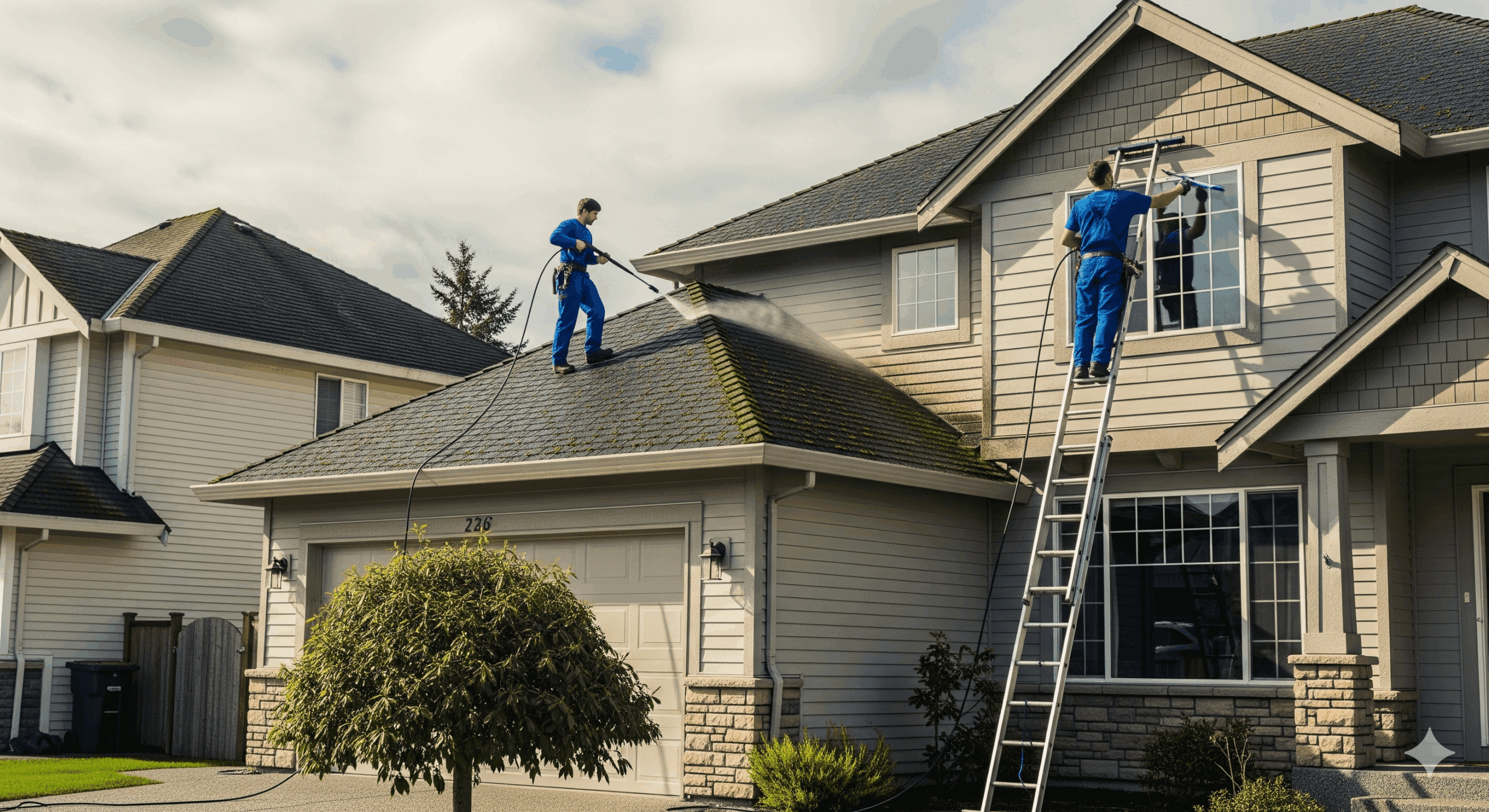 Professional property management services areas - window cleaning technician